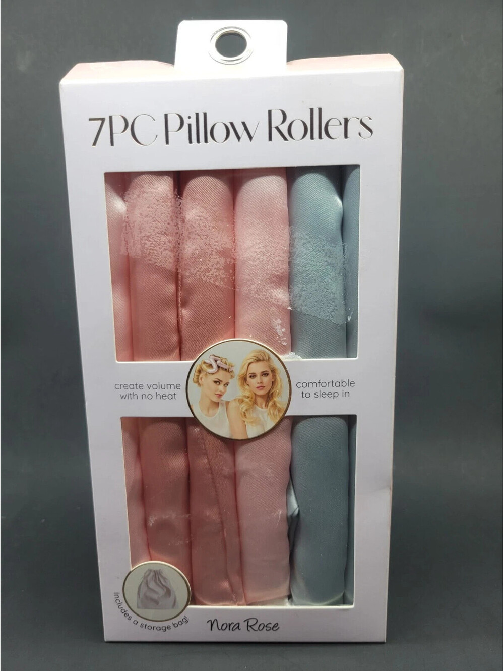 7 Pc Set Nora Rose Pillow Rollers - 6 Rollers + 1 Bag     **OPEN BOX**